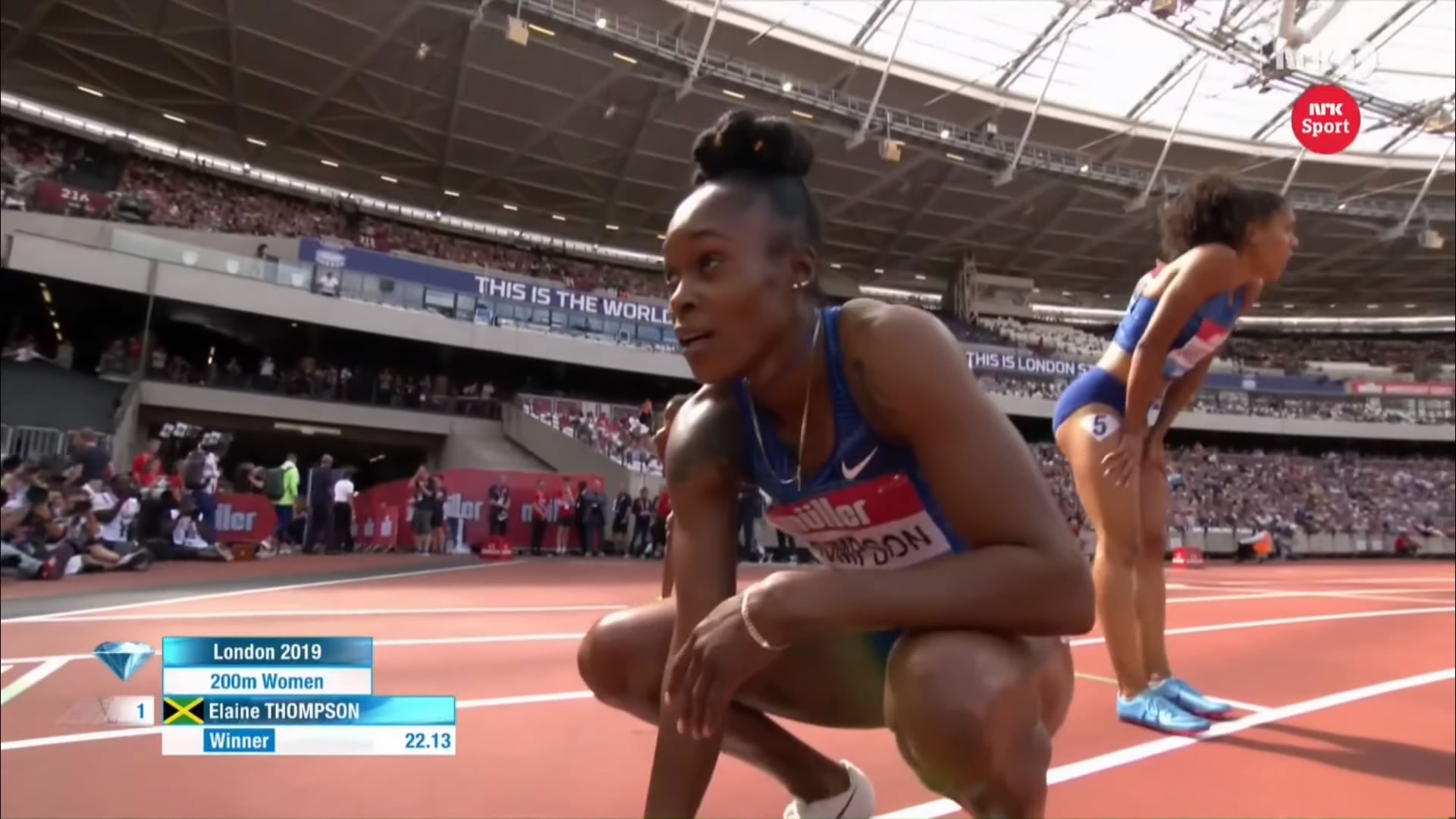Elaine Thompson wins London Diamond League 200m