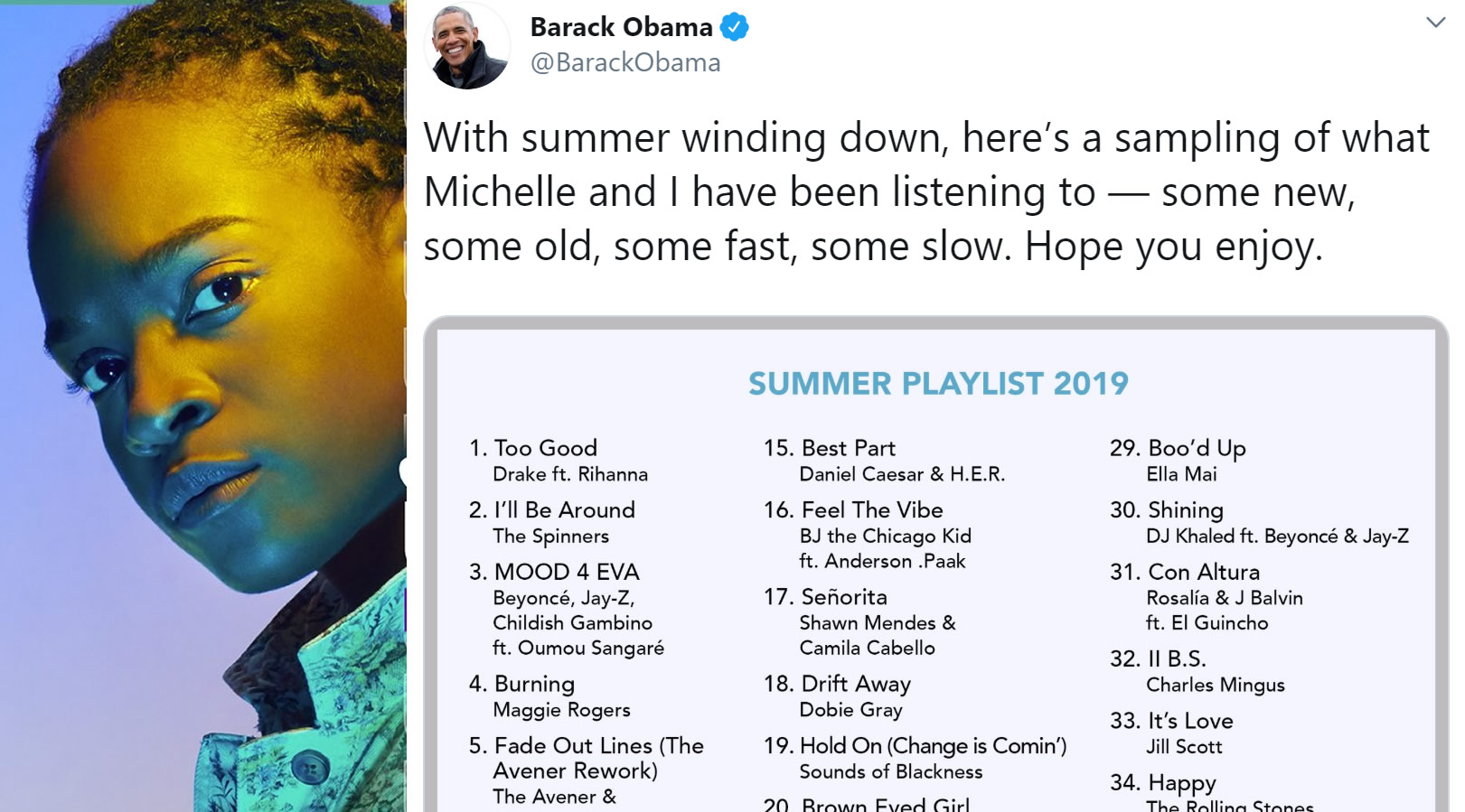 Koffee's 'Toast' made Obama's Summer 2019 Playlist