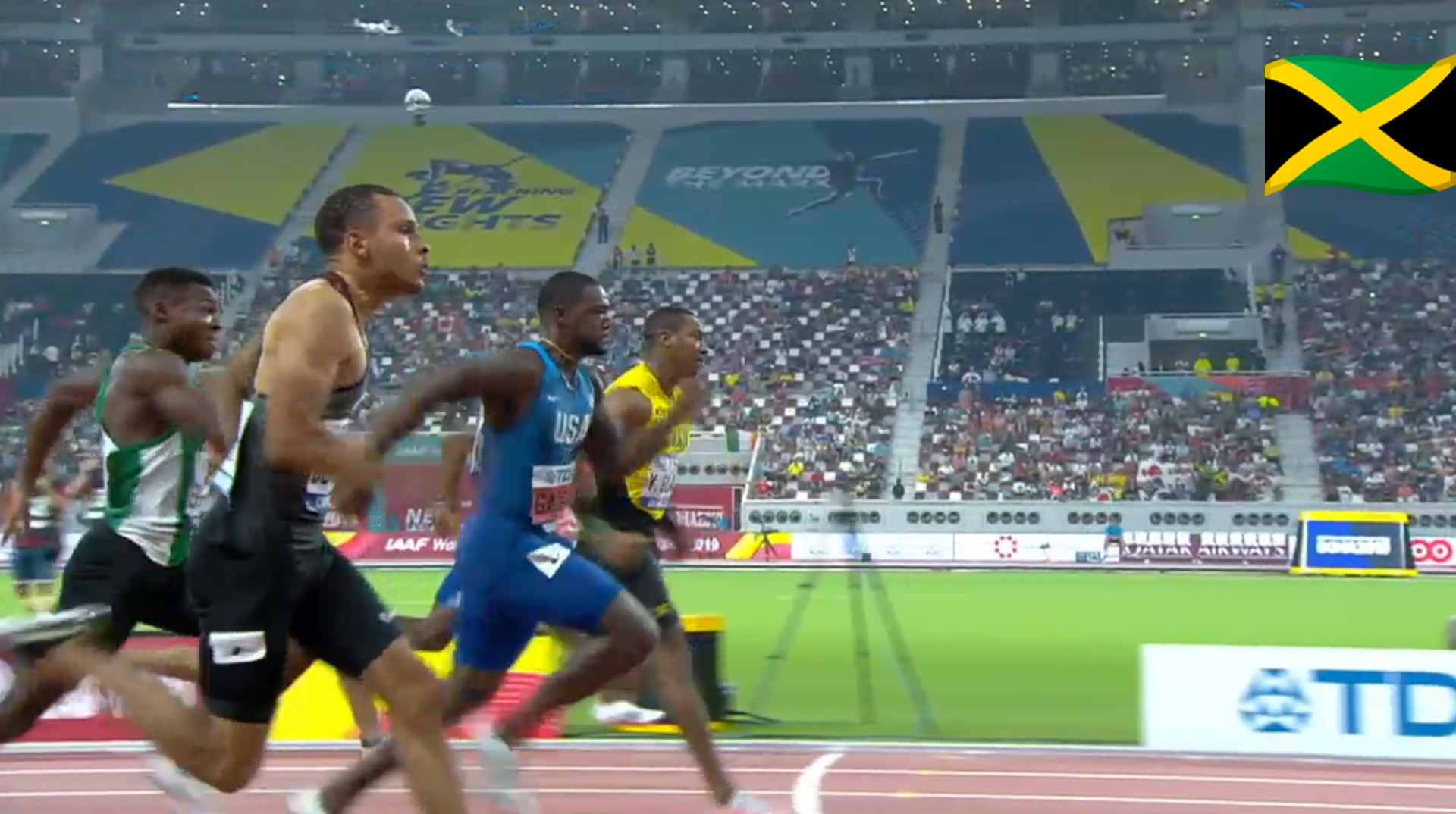 Watch: Yohan Blake beats Justin Gatlin to qualify for 100m Final Watch: Yohan Blake beats Justin Gatlin to qualify for 100m Final