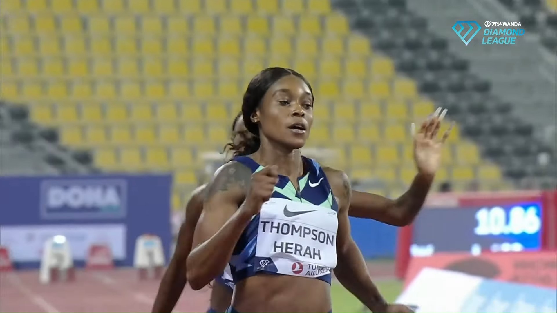 Watch: Elaine Thompson-Herah Wins 100m Doha Diamond League